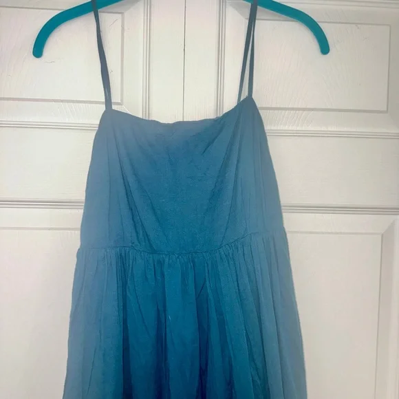 Abercrombie Low Back Teal Maxi Dress- Size Small - Picture 12 of 14